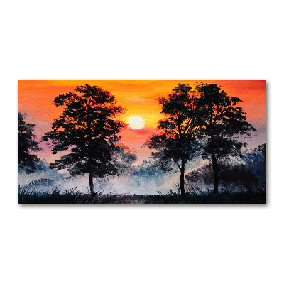 Tableau acrylique Forêt crépusculaire