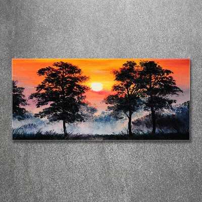 Tableau acrylique Forêt crépusculaire