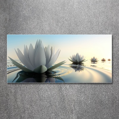 Tableau verre acrylique Fleur de lotus