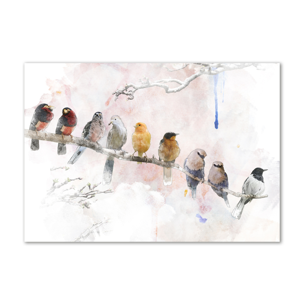 Acrylique tableau Oiseaux sur une branche