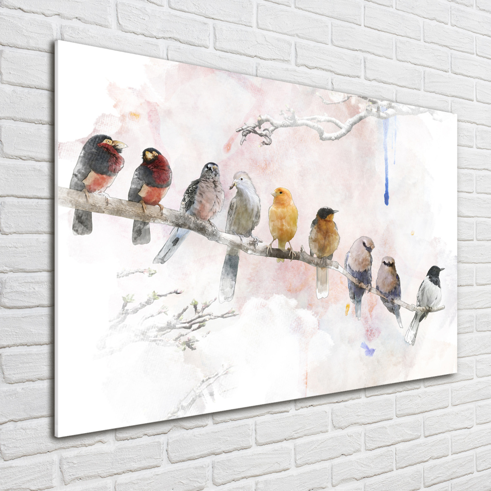 Acrylique tableau Oiseaux sur une branche