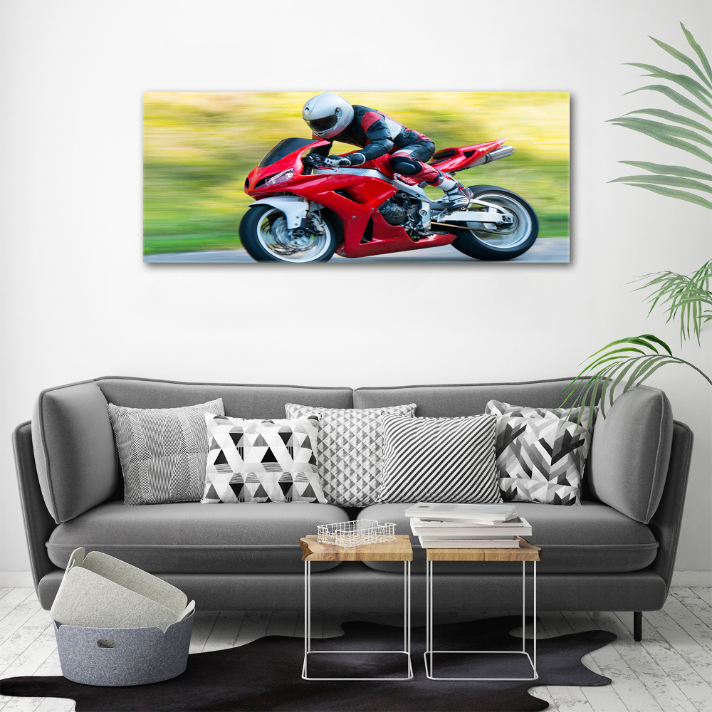 Tableau verre acrylique Moto