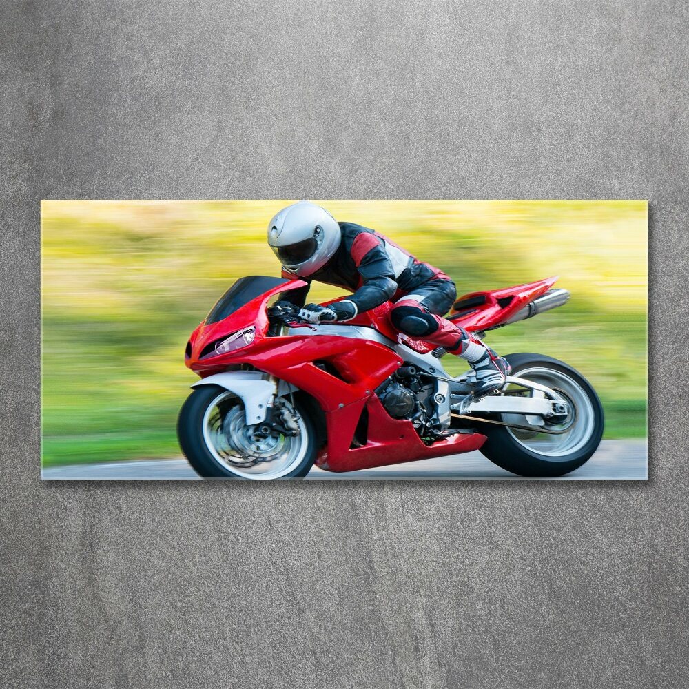 Tableau verre acrylique Moto