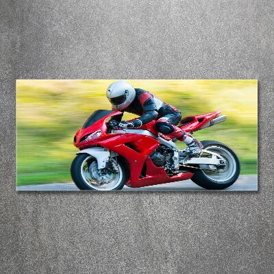 Tableau verre acrylique Moto