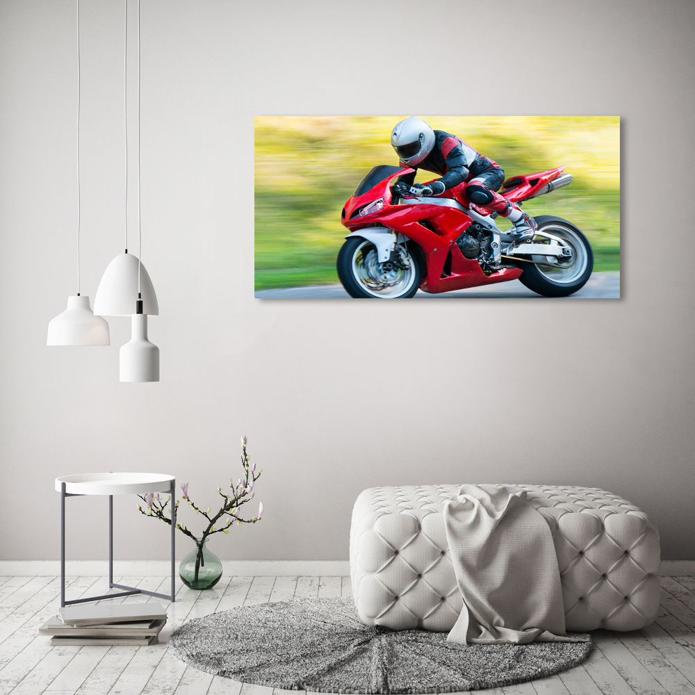 Tableau verre acrylique Moto