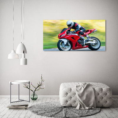 Tableau verre acrylique Moto