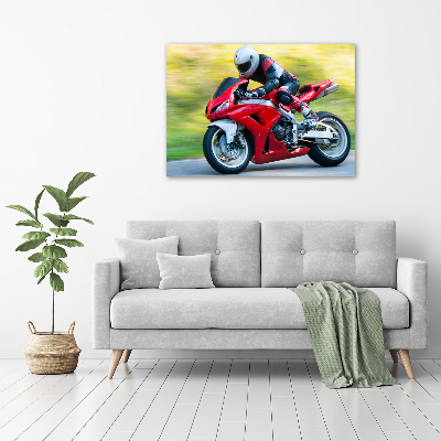 Tableau verre acrylique Moto