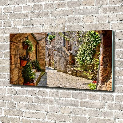 Tableau verre acrylique Ruelle de charme