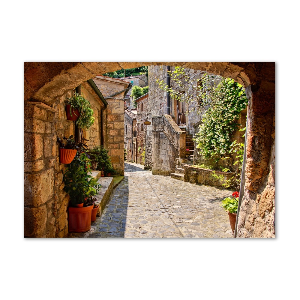 Tableau verre acrylique Ruelle de charme