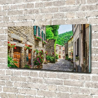 Tableau sur verre acrylique Ruelle de charme