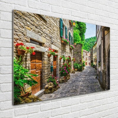 Tableau sur verre acrylique Ruelle de charme