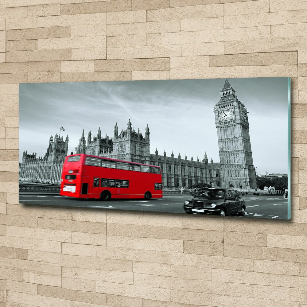 Tableau sur verre acrylique Londres en bus