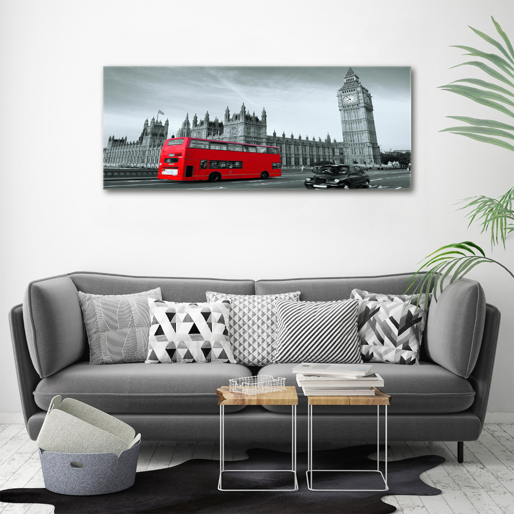 Tableau sur verre acrylique Londres en bus