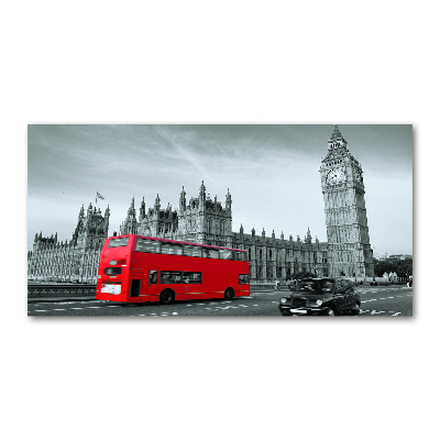 Tableau sur verre acrylique Londres en bus