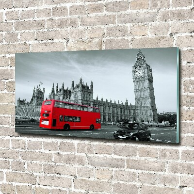 Tableau sur verre acrylique Londres en bus