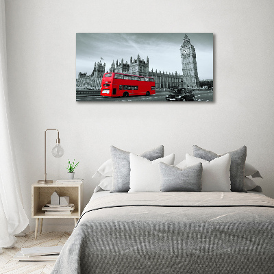 Tableau sur verre acrylique Londres en bus