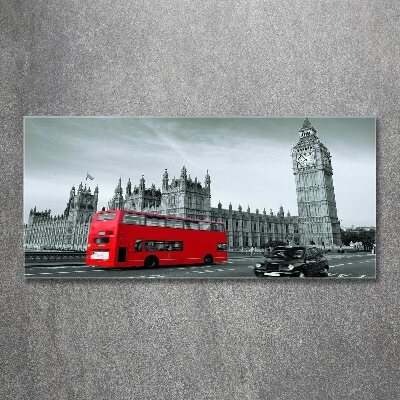 Tableau sur verre acrylique Londres en bus