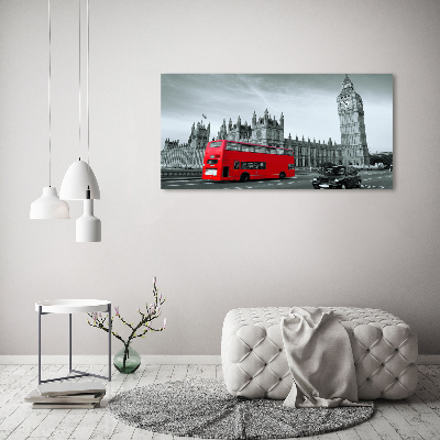 Tableau sur verre acrylique Londres en bus