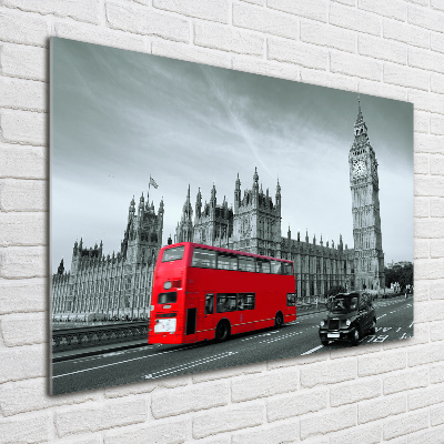 Tableau sur verre acrylique Londres en bus