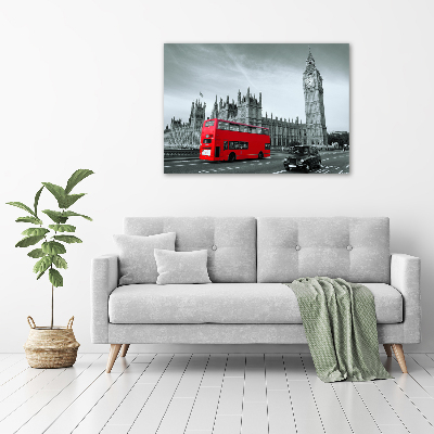 Tableau sur verre acrylique Londres en bus