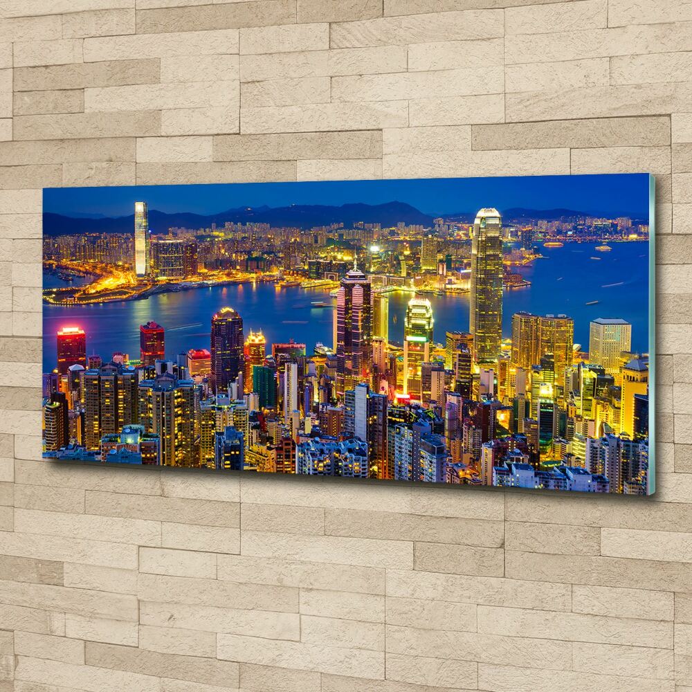 Tableau en acrylique Hong Kong de nuit