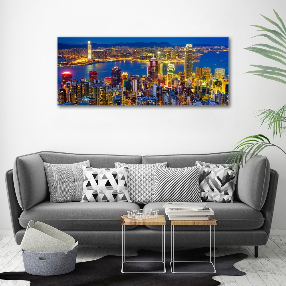 Tableau en acrylique Hong Kong de nuit