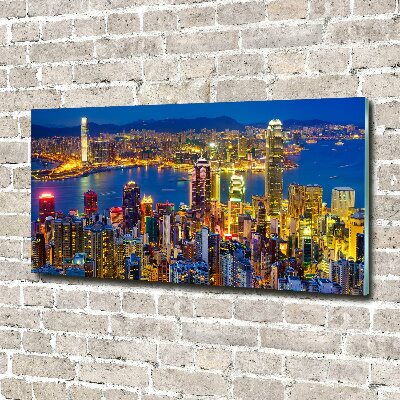 Tableau en acrylique Hong Kong de nuit