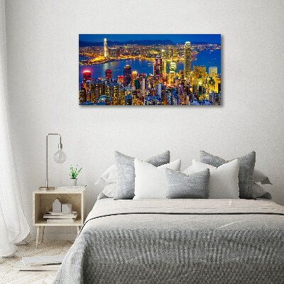 Tableau en acrylique Hong Kong de nuit