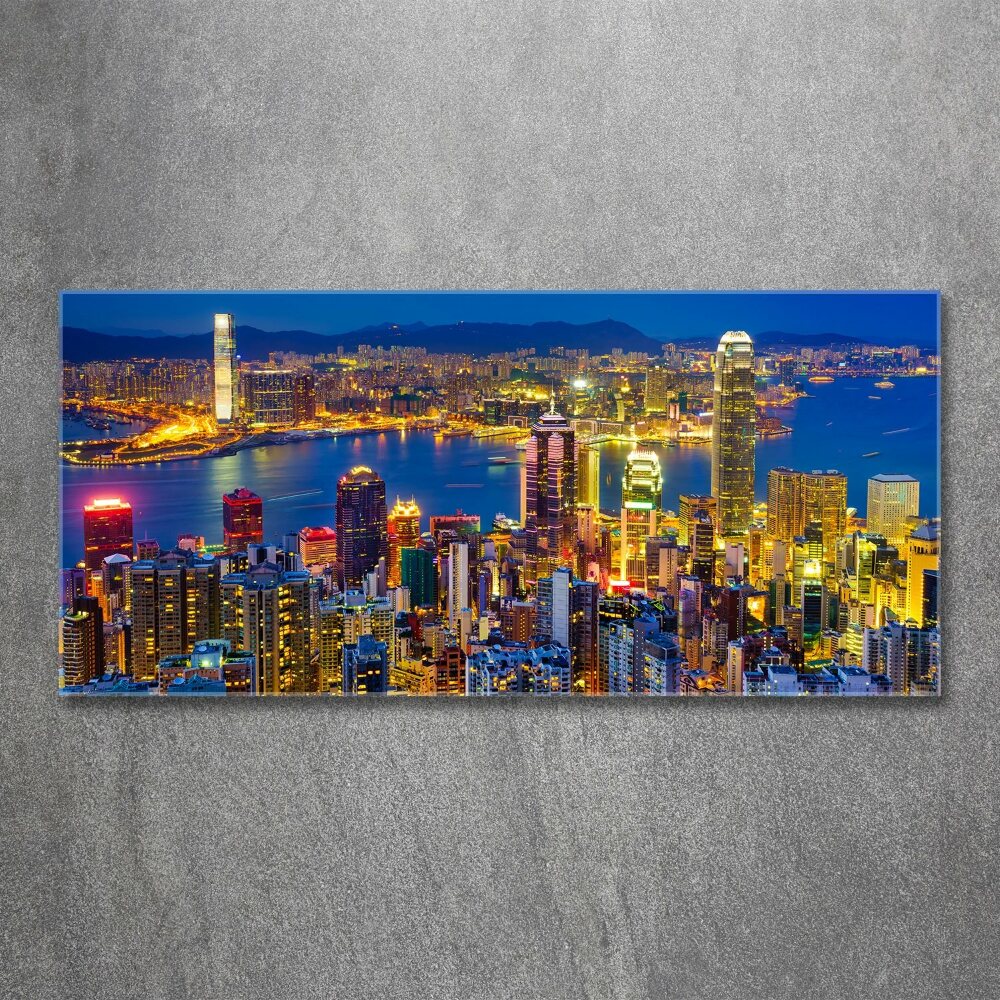 Tableau en acrylique Hong Kong de nuit