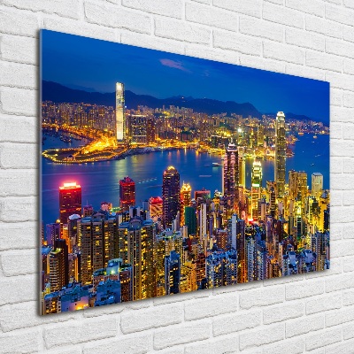 Tableau en acrylique Hong Kong de nuit