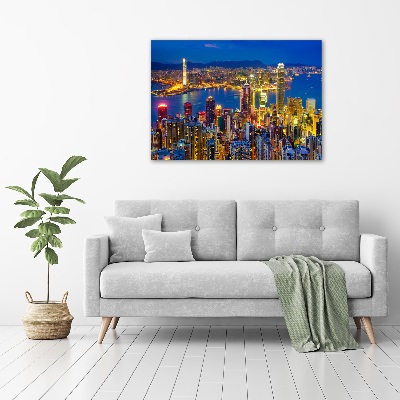 Tableau en acrylique Hong Kong de nuit