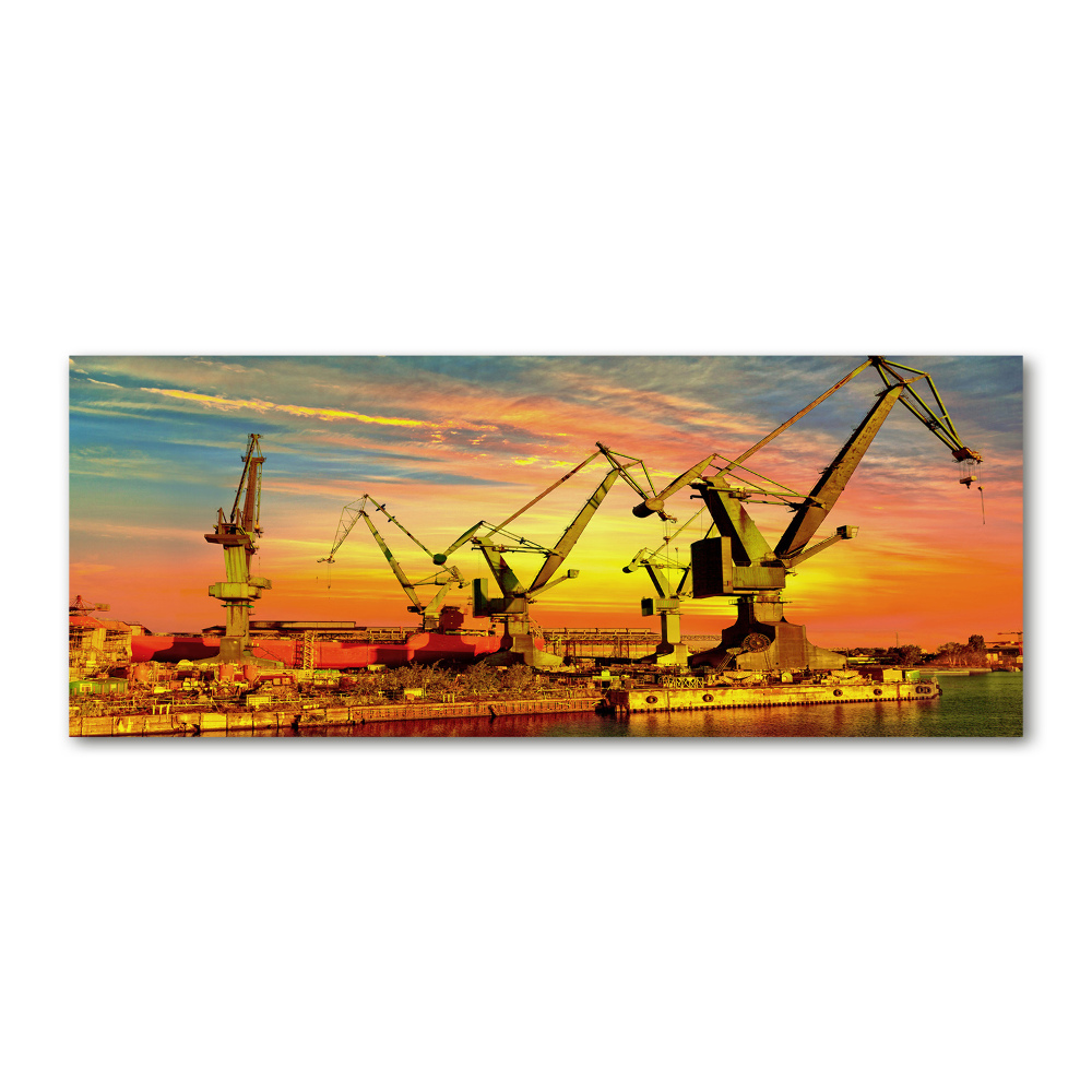 Acrylique tableau Chantier naval de Gdansk