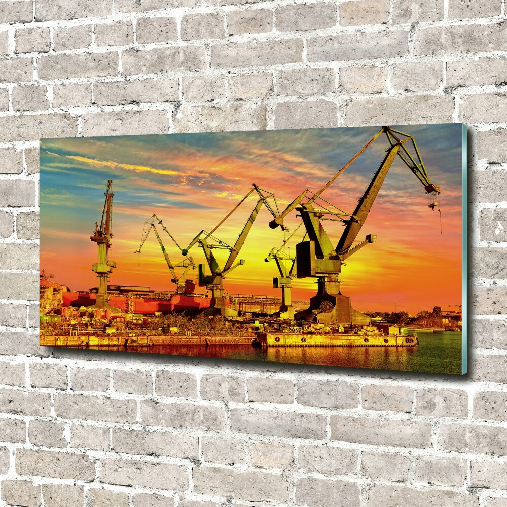 Acrylique tableau Chantier naval de Gdansk