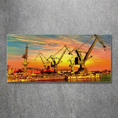 Acrylique tableau Chantier naval de Gdansk