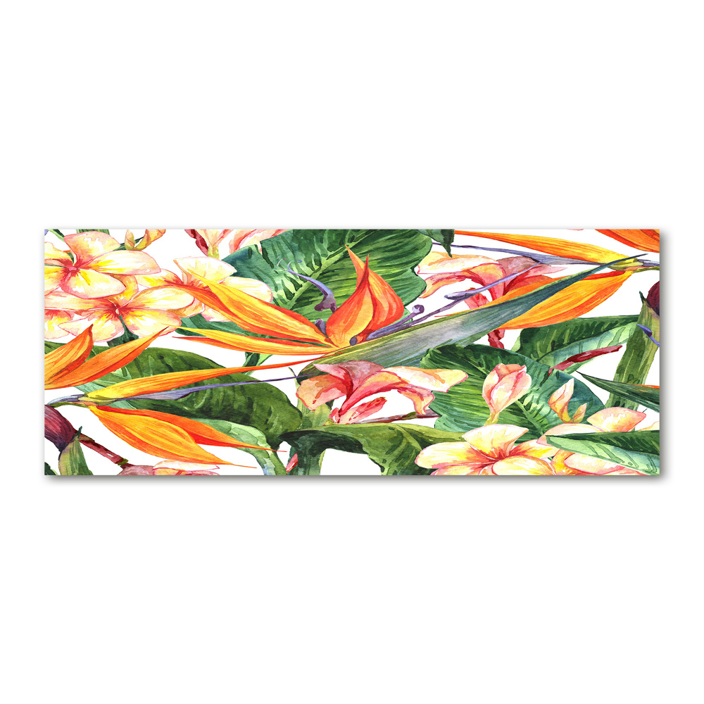 Tableau acrylique Fleurs tropicales