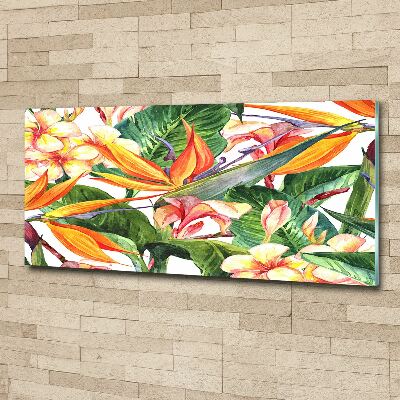 Tableau acrylique Fleurs tropicales