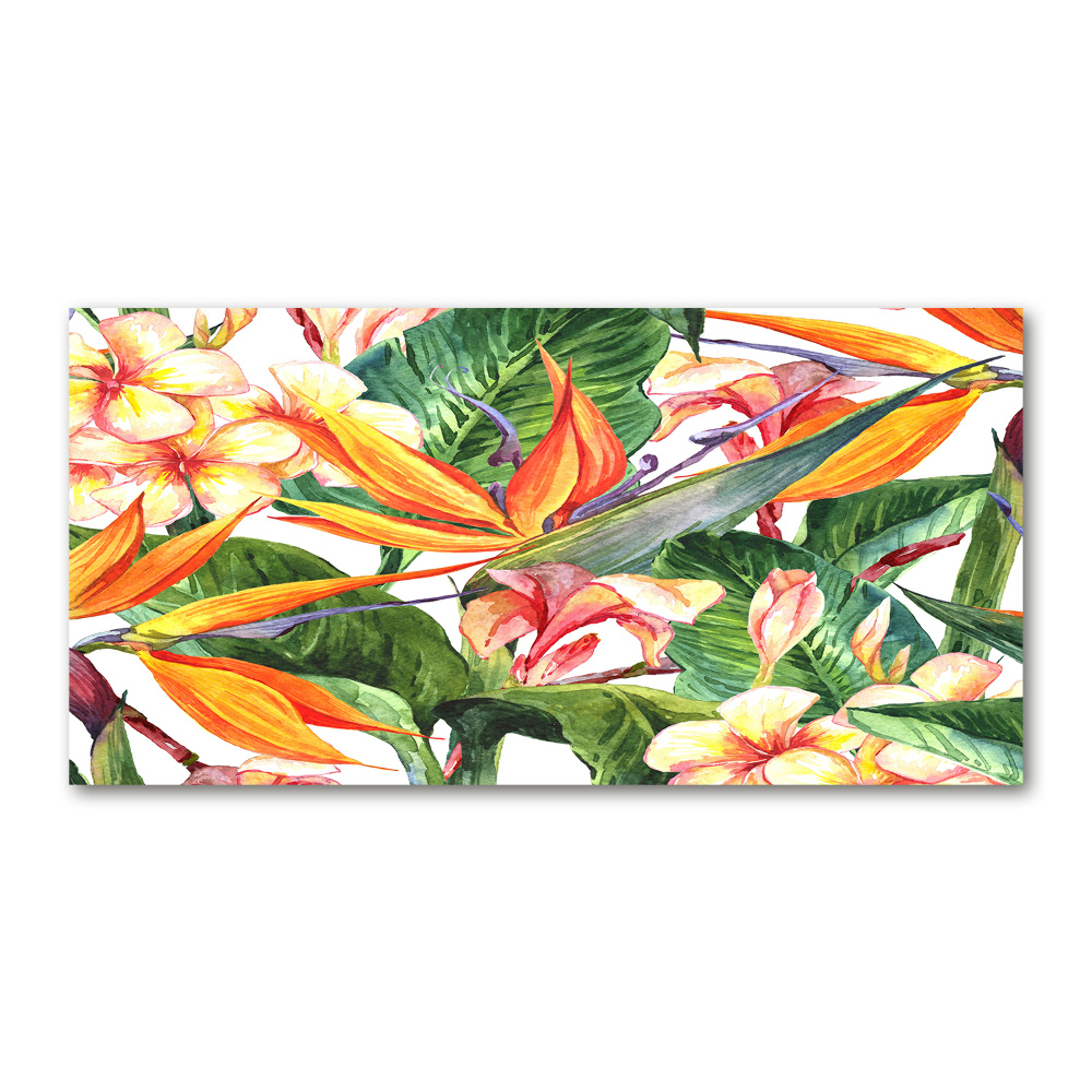 Tableau acrylique Fleurs tropicales