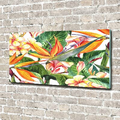 Tableau acrylique Fleurs tropicales