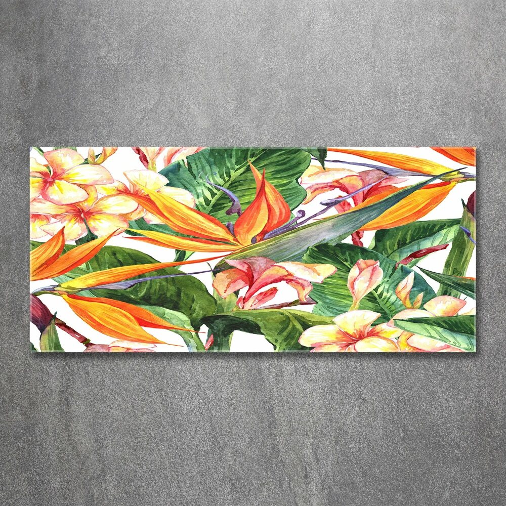 Tableau acrylique Fleurs tropicales