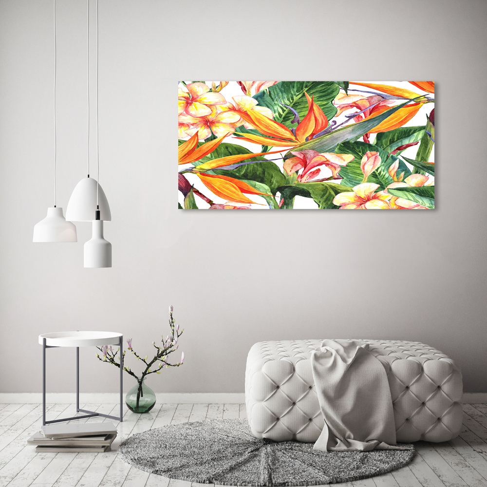 Tableau acrylique Fleurs tropicales