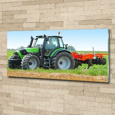 Tableau acrylique Tracteur dans un champ