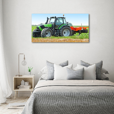 Tableau acrylique Tracteur dans un champ