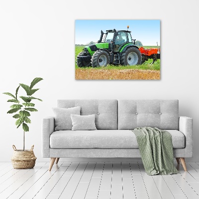 Tableau acrylique Tracteur dans un champ