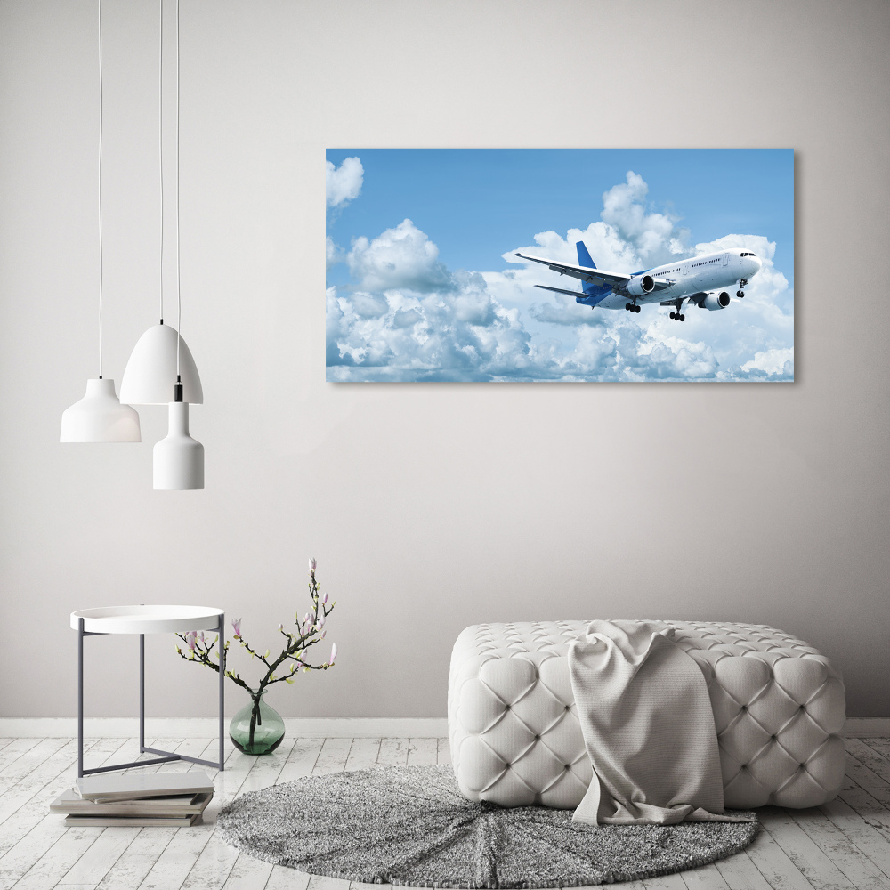 Tableau en acrylique Avion dans le ciel