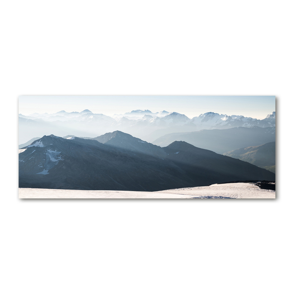 Tableau verre acrylique Pics de montagne