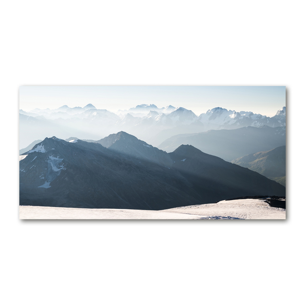 Tableau verre acrylique Pics de montagne