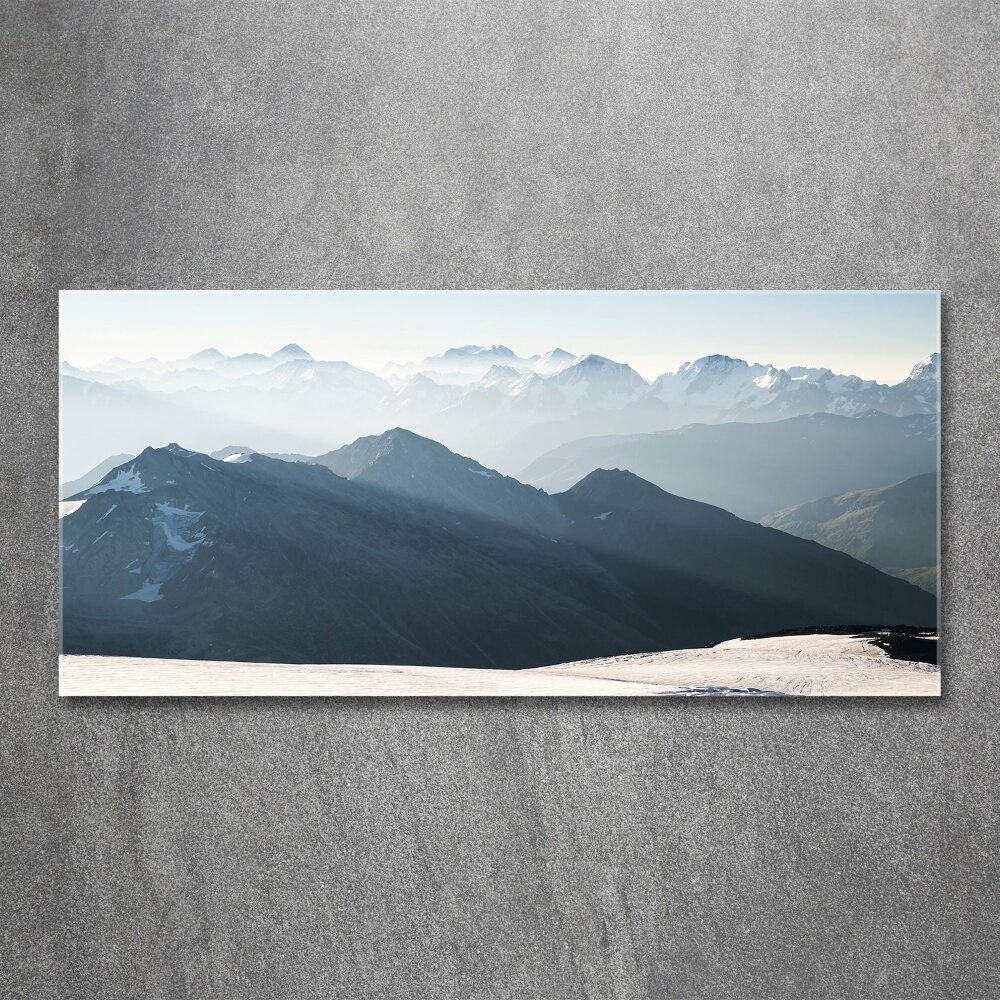 Tableau verre acrylique Pics de montagne