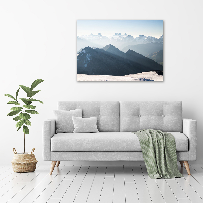 Tableau verre acrylique Pics de montagne