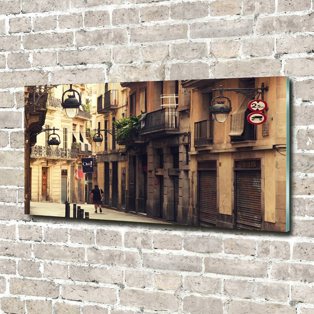 Tableau verre acrylique Les rues de Barcelone