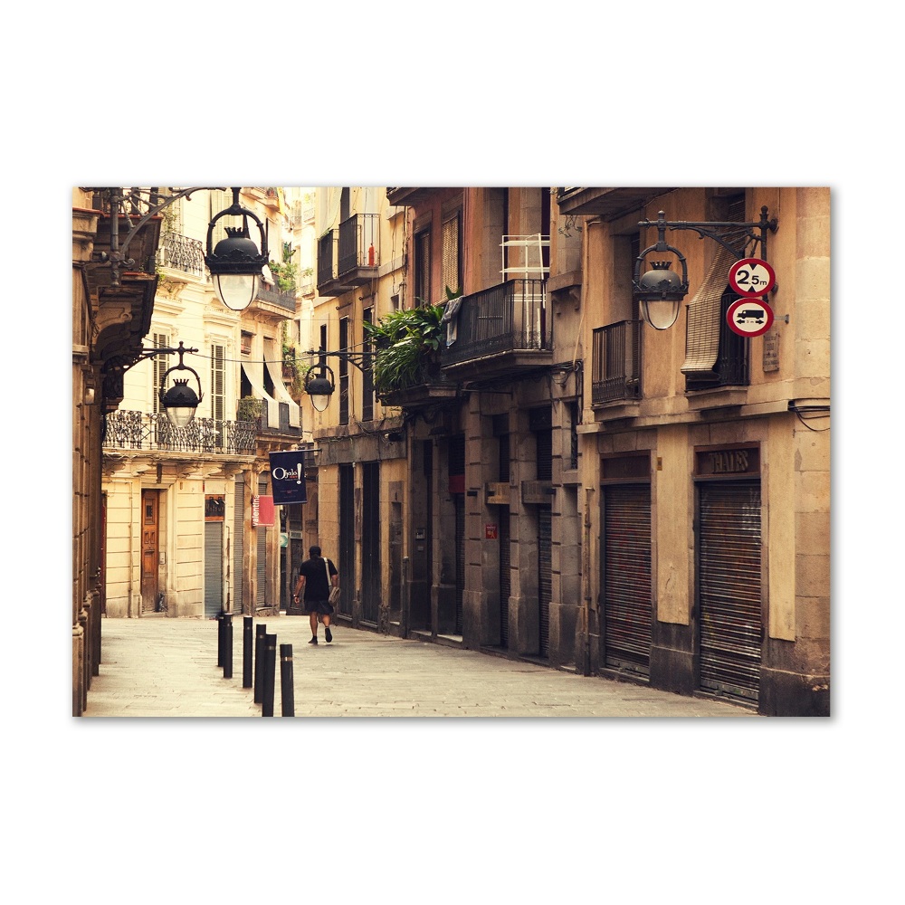 Tableau verre acrylique Les rues de Barcelone